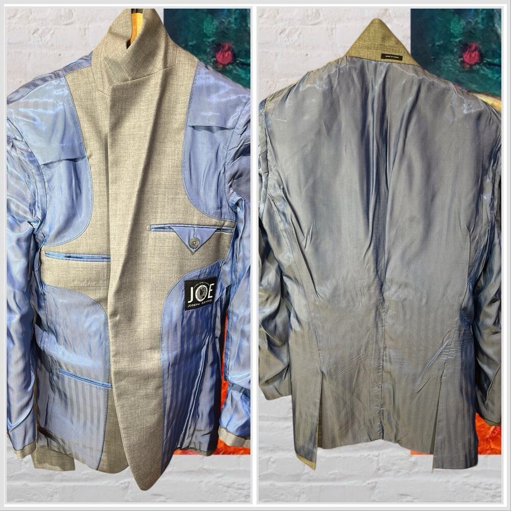 Joseph Abboud 36S 28x28 Dove Blue - Gray Fine Twill 2-Piece Suit Modern - Picture 6 of 16